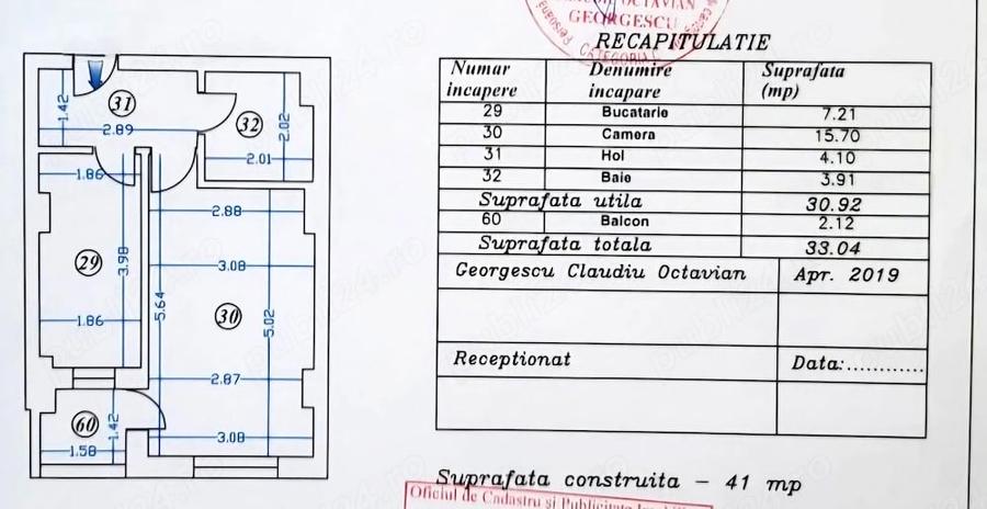 Garsonieră decomandată în Theodor Pallady