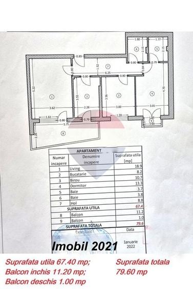 Apartament cu 3 camere decomandat, mobilat în Rahova