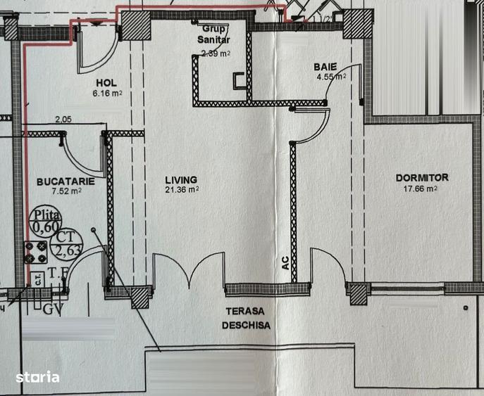 Apartament cu 2 camere în Aviației