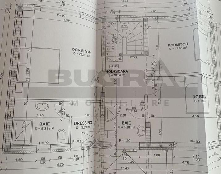 Casă individuală cu 4 camere cu Canalizare în Baciu