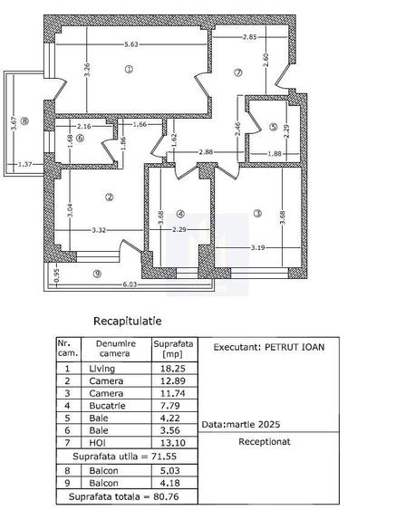 Apartament cu 2 camere decomandat în 1 Mai