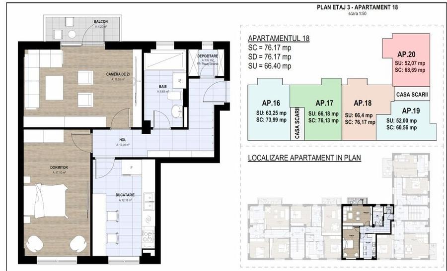 Apartament cu 3 camere decomandat în Central