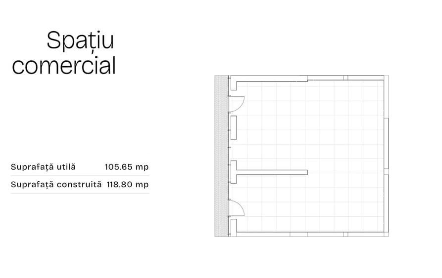 Spațiu comercial, de 105.65000152588 mp, în Drumul Taberei