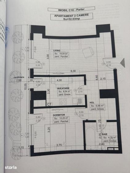 Apartament cu 2 camere în Breazu