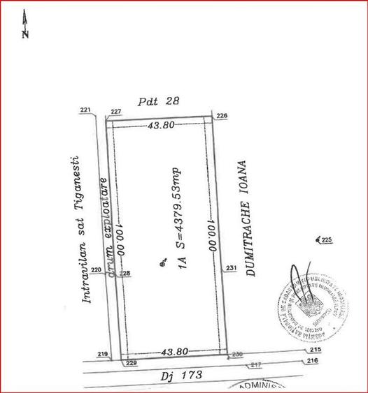 Teren de 4380 mp, în Ciolpani