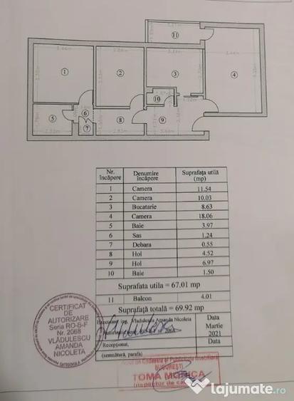 3 camere, renovat, centrala, 2/4, Rahova - Strada Oltina - 6