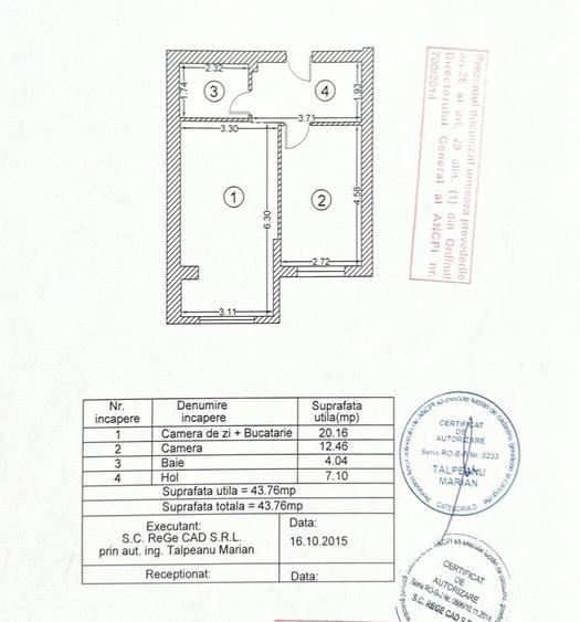 Apartament cu 2 camere decomandat, mobilat în Theodor Pallady