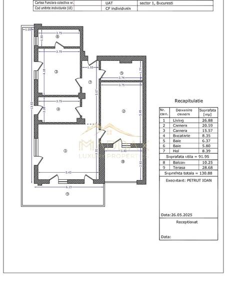 Apartament cu 3 camere decomandat în Herăstrău