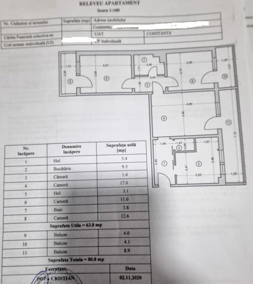 Apartament cu 3 camere semidecomandat, mobilat în Ultracentral