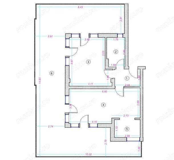 Apartament 2 camere, 52mp, terasa 73mp, finisat, zona Donath - 3