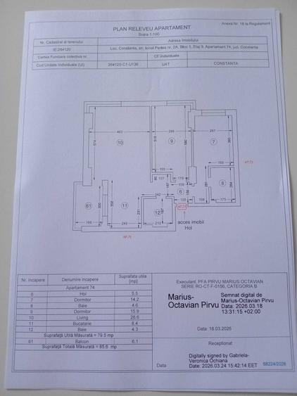 Apartament cu 3 camere decomandat în Energia