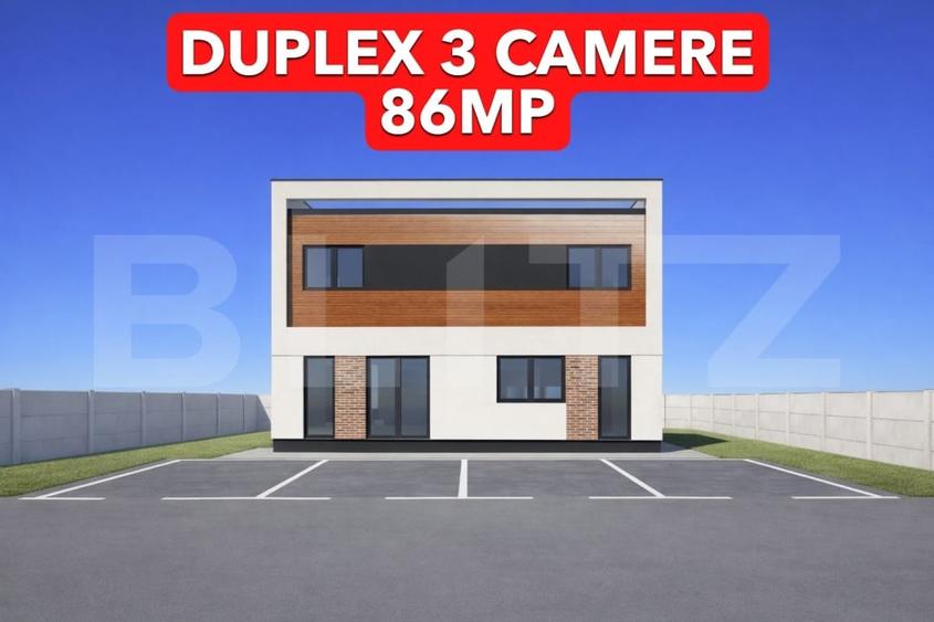 Duplex P+1E, 86 mp utili+ 13mp terasa, 250 mp teren, Mosnita Veche - 1