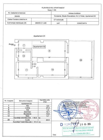 Apartament cu 2 camere decomandat, mobilat în Universitate