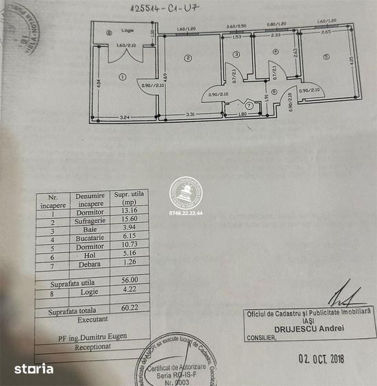 Apartament cu 3 camere semidecomandat în Tătărași