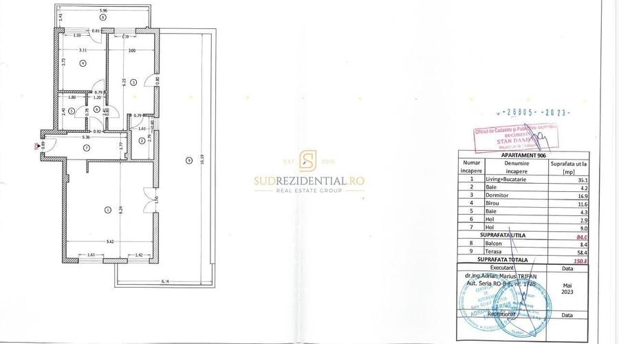 Apartament cu 3 camere în Rahova