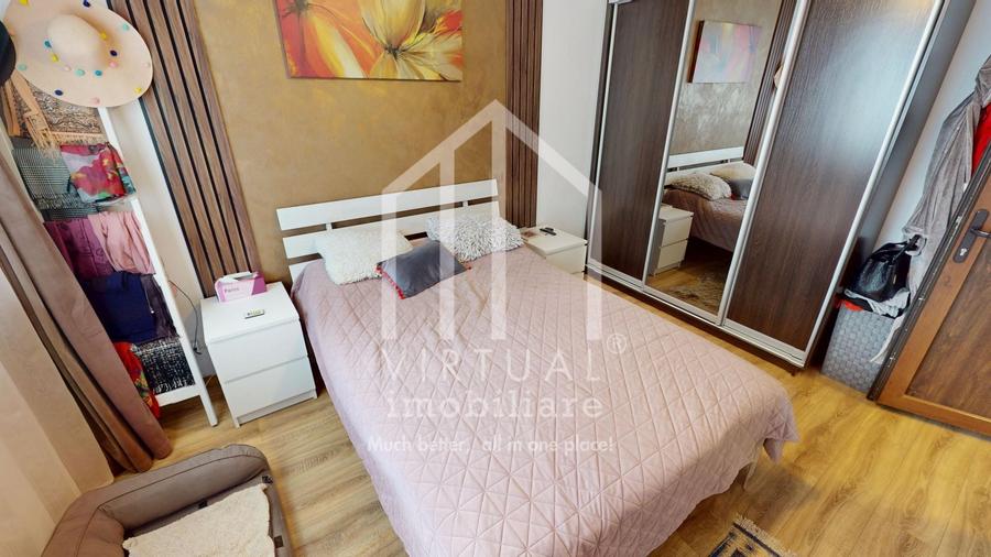 Apartament cu 3 camere semidecomandat, mobilat în Exterior Vest