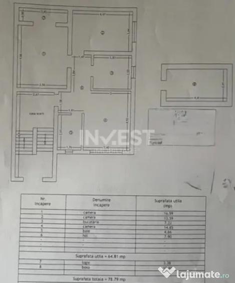 Apartament cu 3 camere decomandat, mobilat în Popas Păcurari