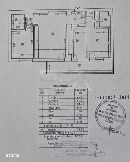 Apartament cu 3 camere decomandat în Grivița