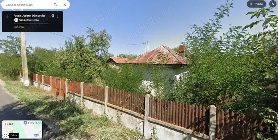 Teren de 1200 mp, în Fusea