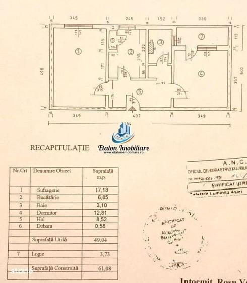Apartament cu 2 camere decomandat în Sărata