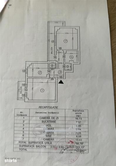 Apartament cu 2 camere decomandat în Galata