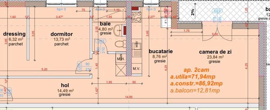 Apartament cu 2 camere decomandat în Băile Felix — fotografia 3