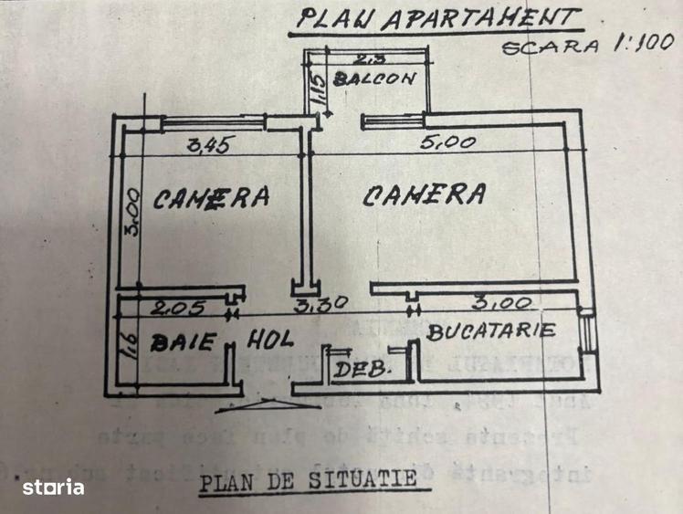 Apartament cu 2 camere decomandat, mobilat în Central
