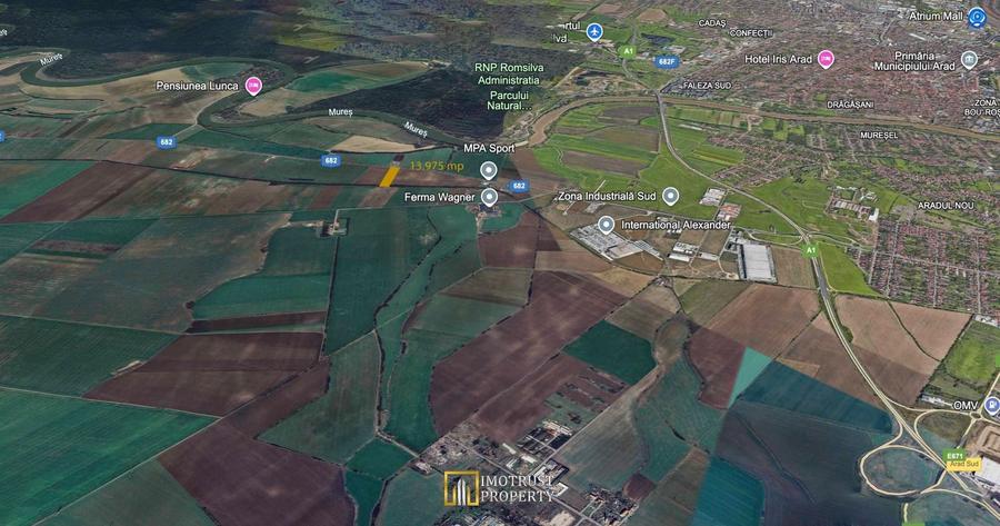 Teren agricol extravilan de 13975 mp, în Sud