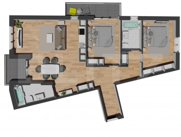 COMISION 0% Apartament3 camere 87 mp, Panorama superba, Bloc Nou, ZONA VIVO MALL - 6