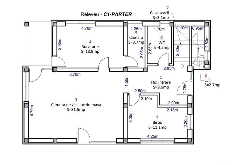 Casa individuala - 145 mp utili - Teren 530 mp - Curte generoasa - 3