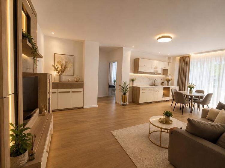Apartament 2 camere, bloc nou, etaj 2, mobilat-utilat, balcon, parcare - 6