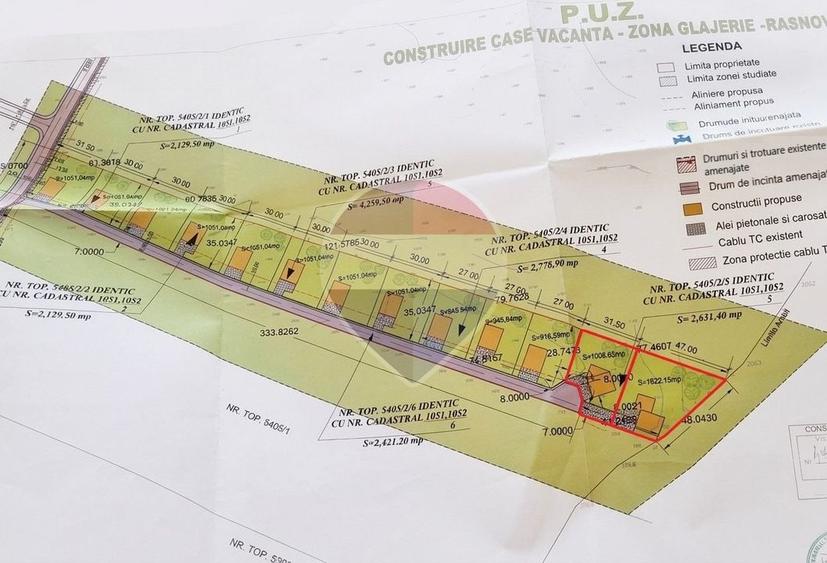 Teren Construcții intravilan de 2631 mp, în Glăjărie
