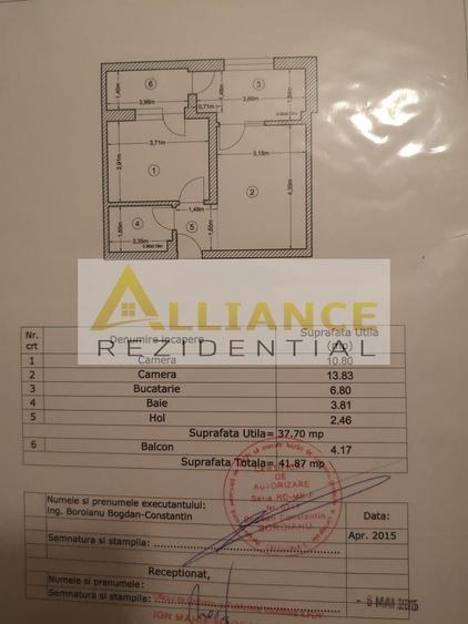 Apartament cu 2 camere semidecomandat, mobilat în Metalurgiei
