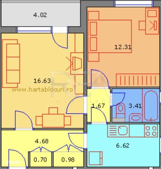 Apartament cu 2 camere decomandat în Drumul Taberei — fotografia 3