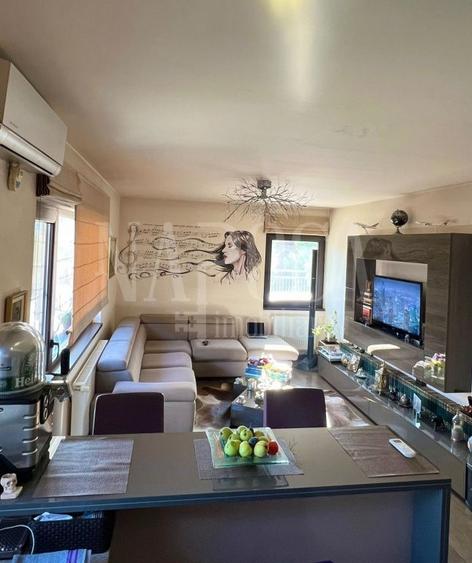 Penthouse cu 2 camere semidecomandat, mobilat în Borhanci