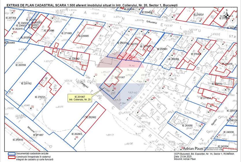 Teren Construcții intravilan de 300 mp, în Chitila