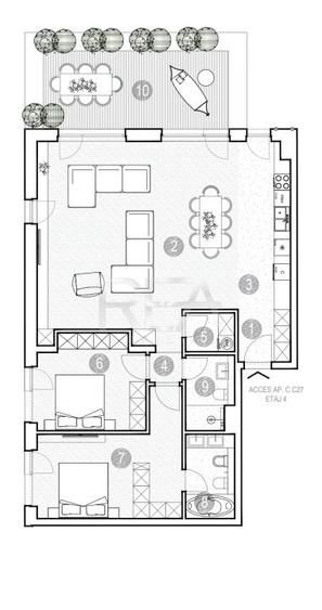 Apartament cu 3 camere semidecomandat în Grivița