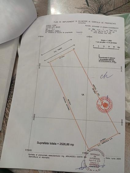 Teren Construcții intravilan de 2527 mp, în Exterior Nord