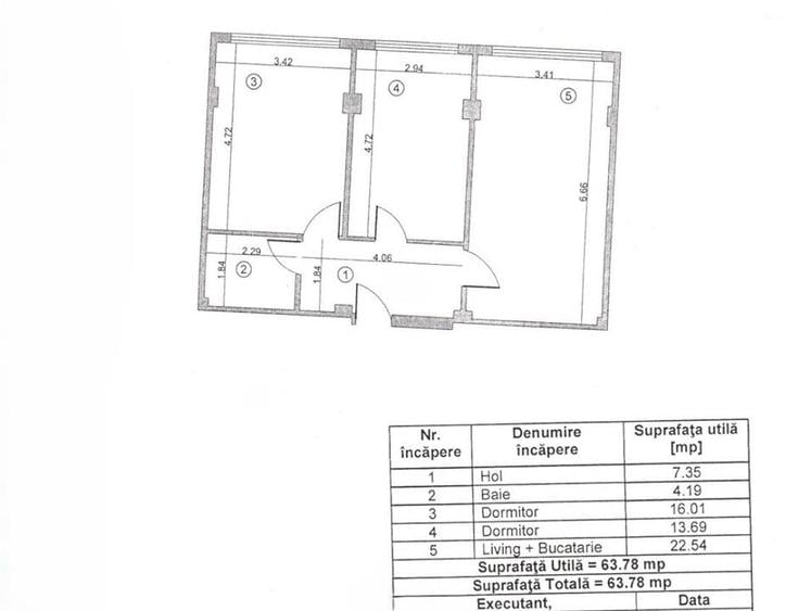 Apartament 3 camere + Loc de parcare | Bloc Nou | 63.78 mp | 3c-4674 - 14