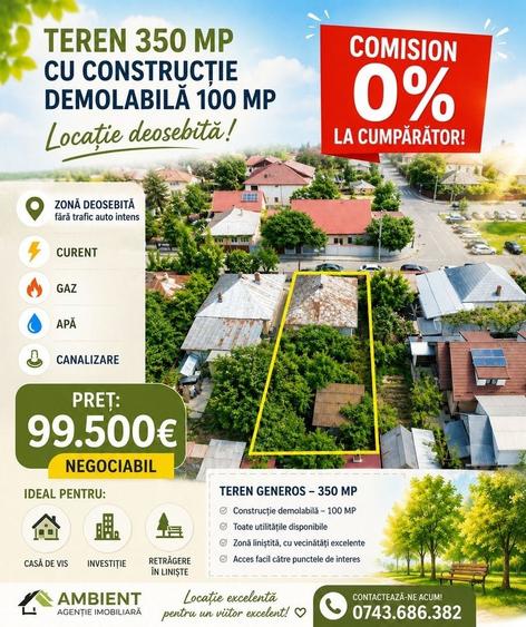 Casă individuală cu 3 camere cu Canalizare în Central