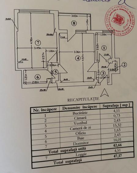 Apartament cu 2 camere semidecomandat în Gara de Nord