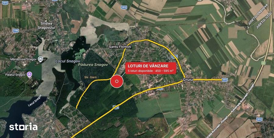 Teren de 500 mp, în Gruiu