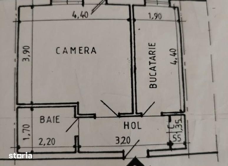 Apartament 1 camera Oancea , 40mp, etaj 2/8 Cod:163277 - 8