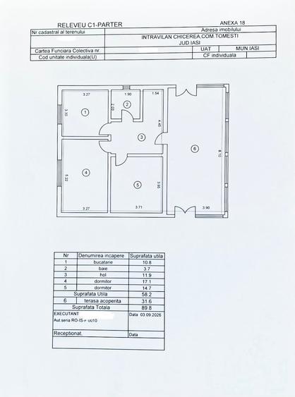 Casă individuală cu 3 camere cu Teren 2200 Mp în Tomești