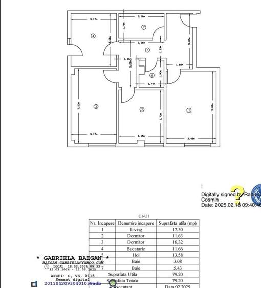 Apartament cu 3 camere decomandat în Bucium