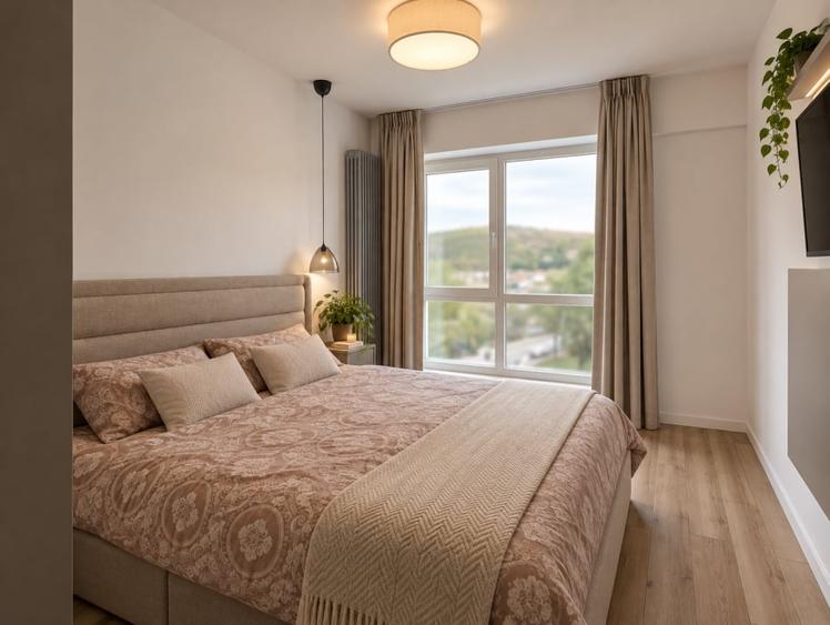 Apartament cu 3 camere decomandat, mobilat în Borhanci