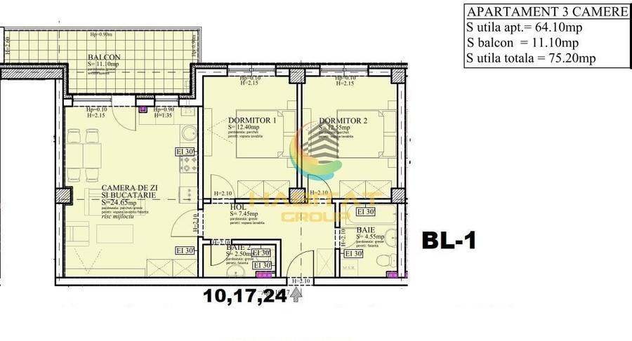 Apartament cu 3 camere semidecomandat în Theodor Pallady