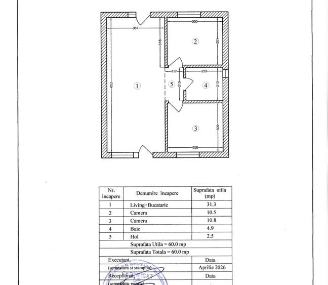 Casă individuală cu 3 camere cu Teren 280 Mp în Vârteju