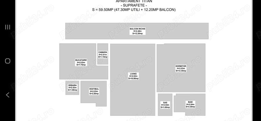 Apartament cu 2 camere semidecomandat în Titan
