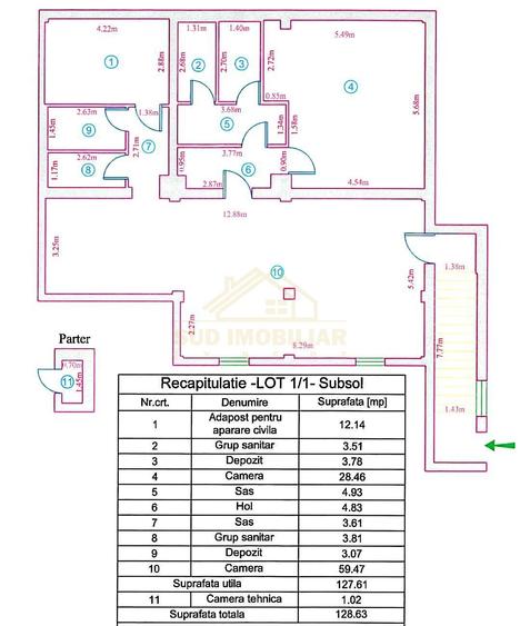 Spatiu comercial / birouri / depozitare - 128.6 mp - 3 locuri parcare in pret - 16